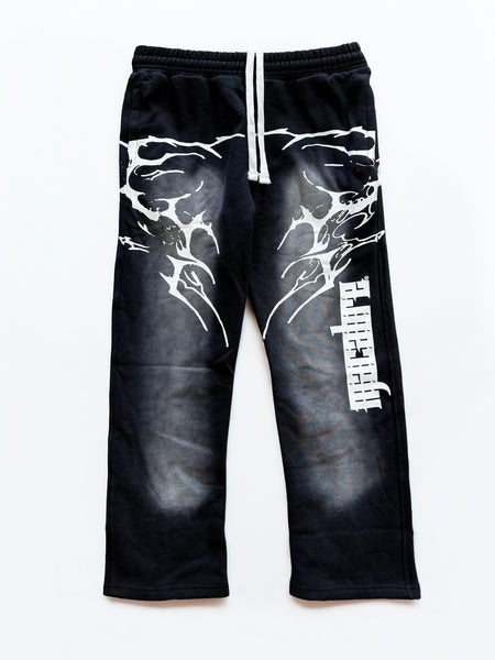 ABYSMAL DECAY SWEATPANTS (SUN-FADE BLACK)